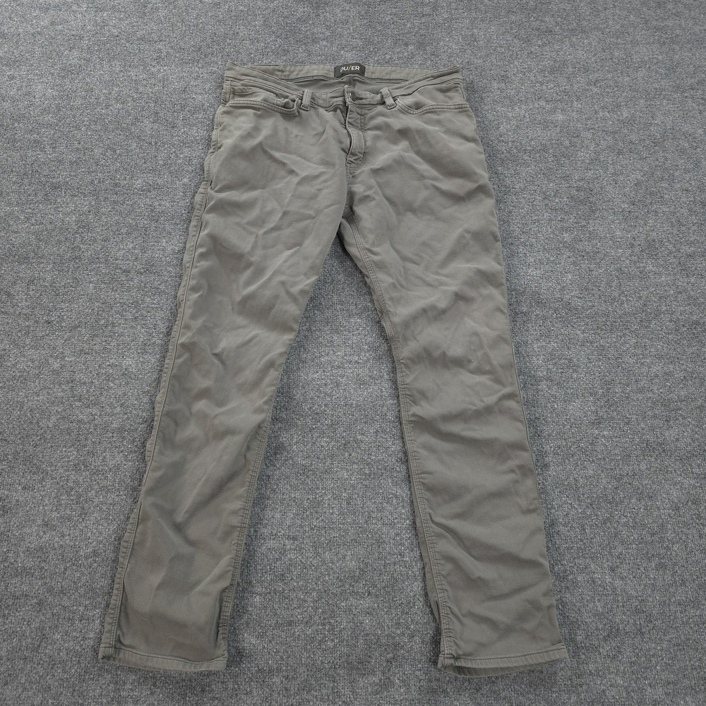 DU/ER Pants Mens 38x34 Gray N2X Relaxed Taper Stretch Chino 5 Pocket Workwear